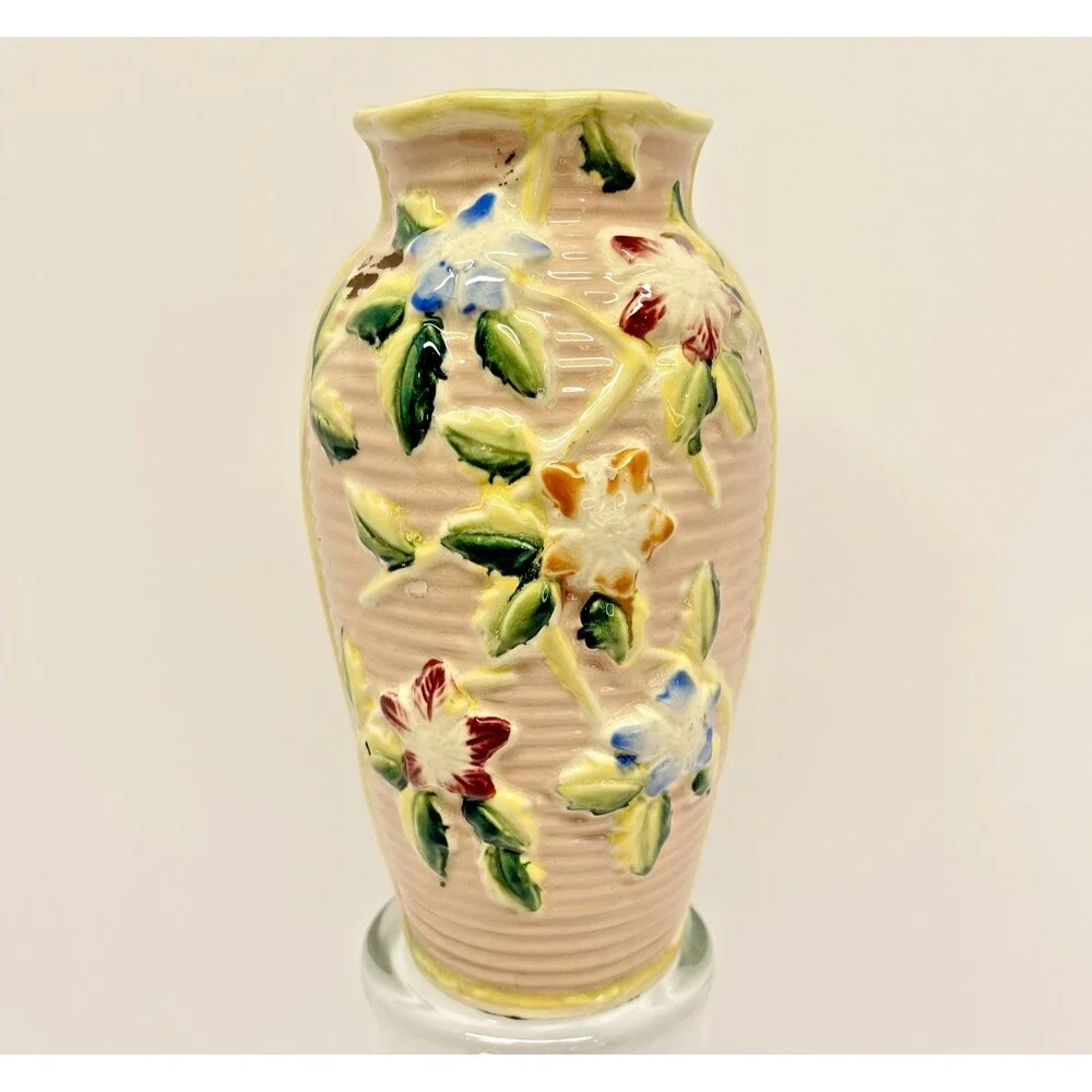 Midcentury Majolica Inspired Floral Vines 7